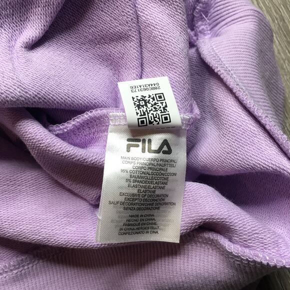 NWT FILA Womens Crewneck Pullover Sweatshirt Long Sleeve Plain Lavender Medium - Picture 2 of 6